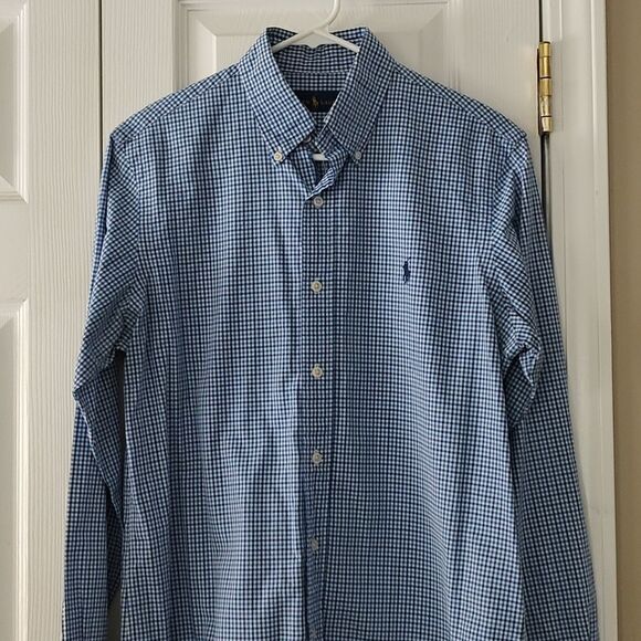 Ralph Lauren blue white button down shirt Sz S - Picture 3 of 5